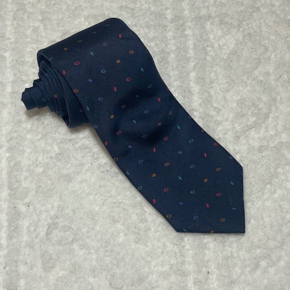 Color's By Alexander Julian Navy Blue Tie